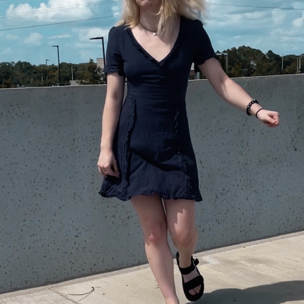 Navy blue semi-formal sundress